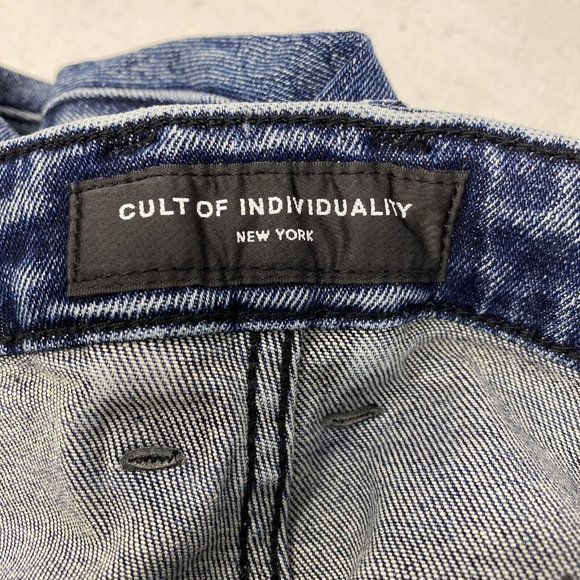 Cult Of Individuality Men's 38 Punk‎ Super Skinny Stretch Destroyed Denim Jeans - Picture 8 of 9